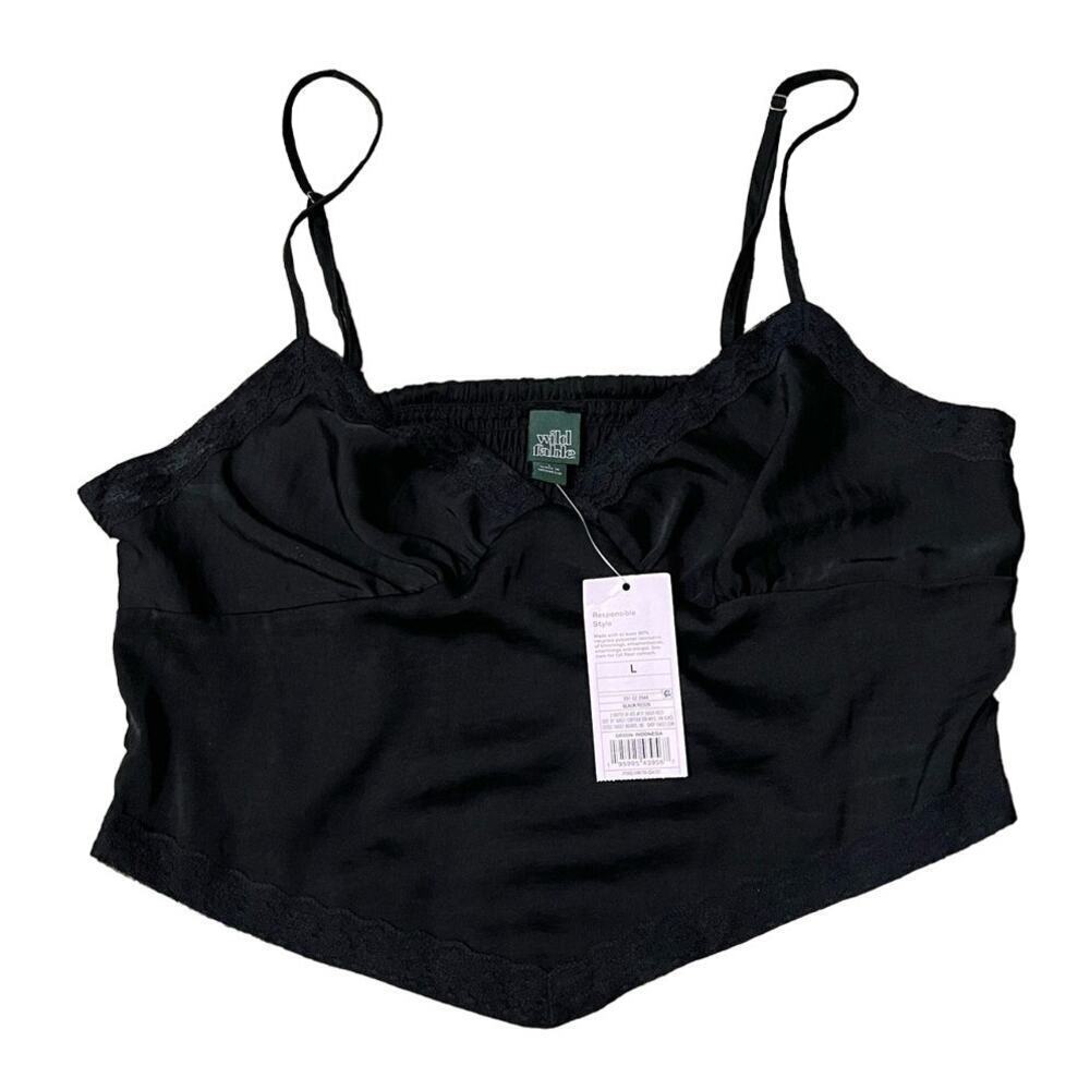Wild Fable Black Crop Top